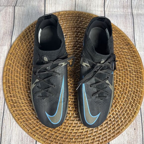 Nike Phantom GT2 Elite DF FG ACC Soccer Cleats Black Iron Grey Blue Size M6/ W8 - Picture 6 of 10